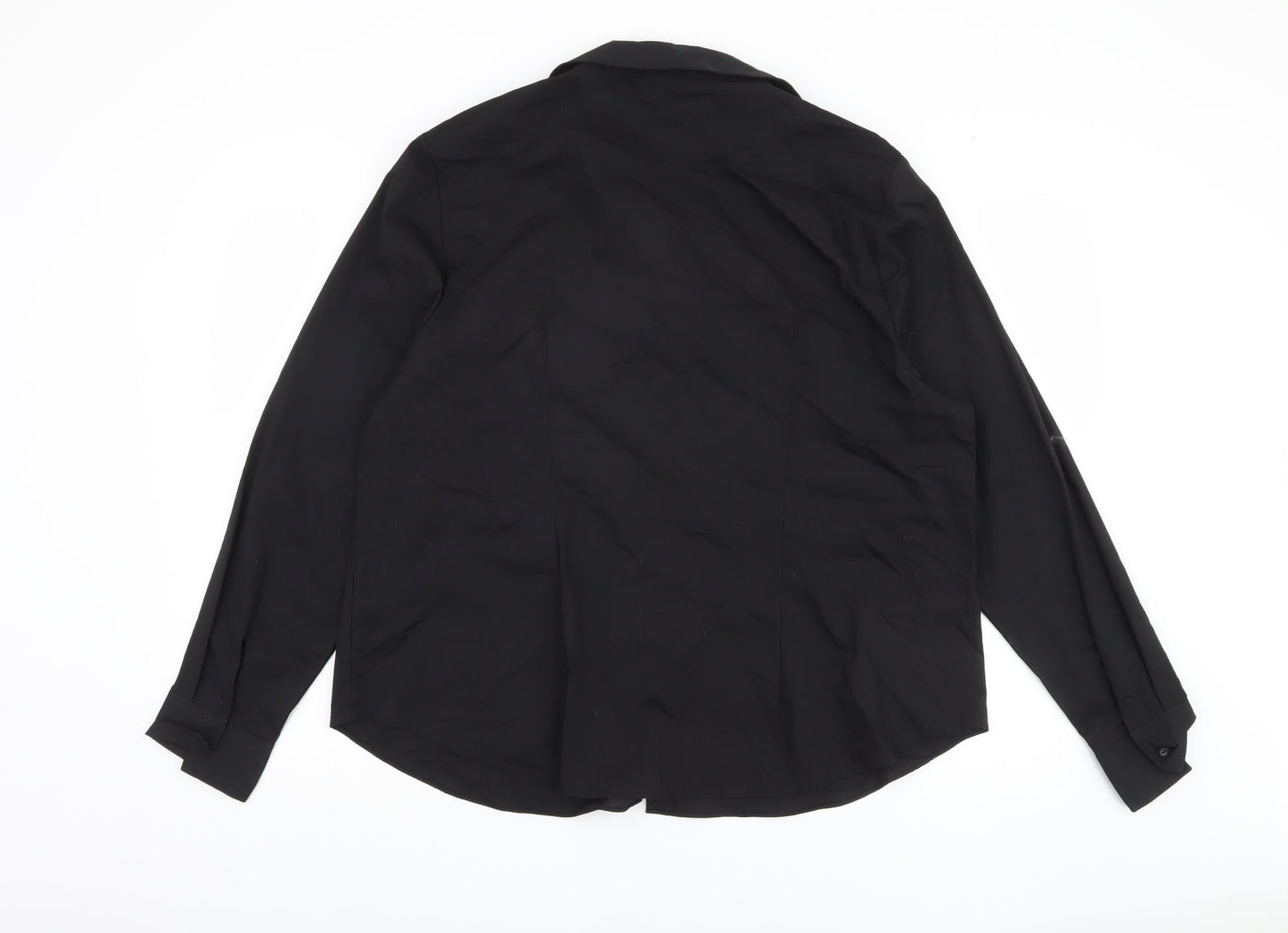 Et Vous Black Long Sleeve Button-Up Shirt, Size 20
