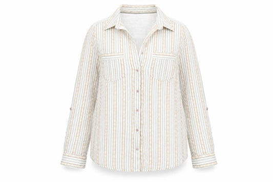 Marks and Spencer Women's Striped Button-Up Shirt