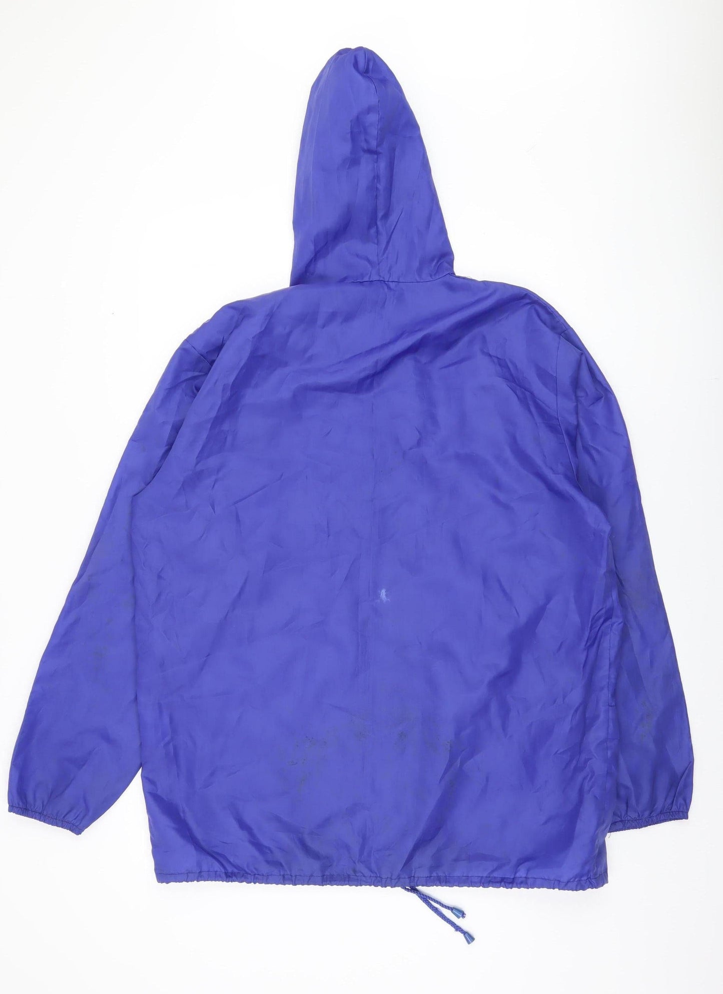 Protection Men's Blue Hooded Windbreaker Jacket, Size M