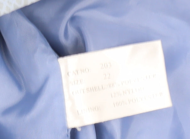 Finesse Women's Blue Geometric Jacket Size 22