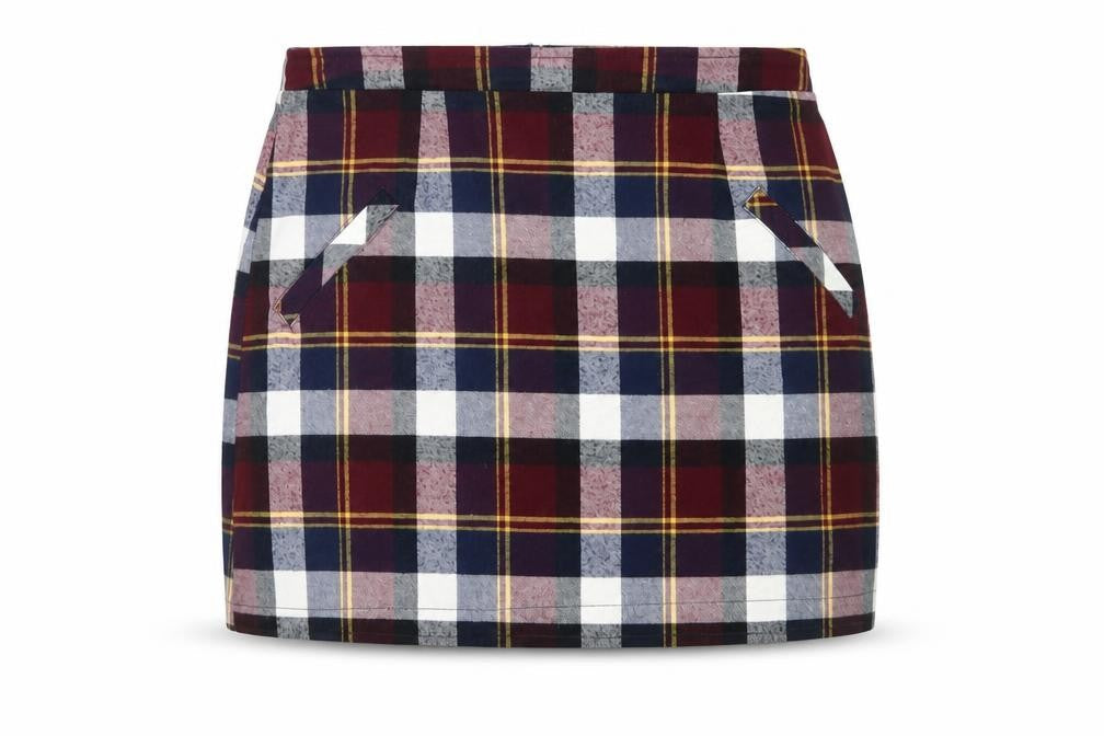 Hearts & Bows Women's Plaid Cotton Skirt - Size 10
