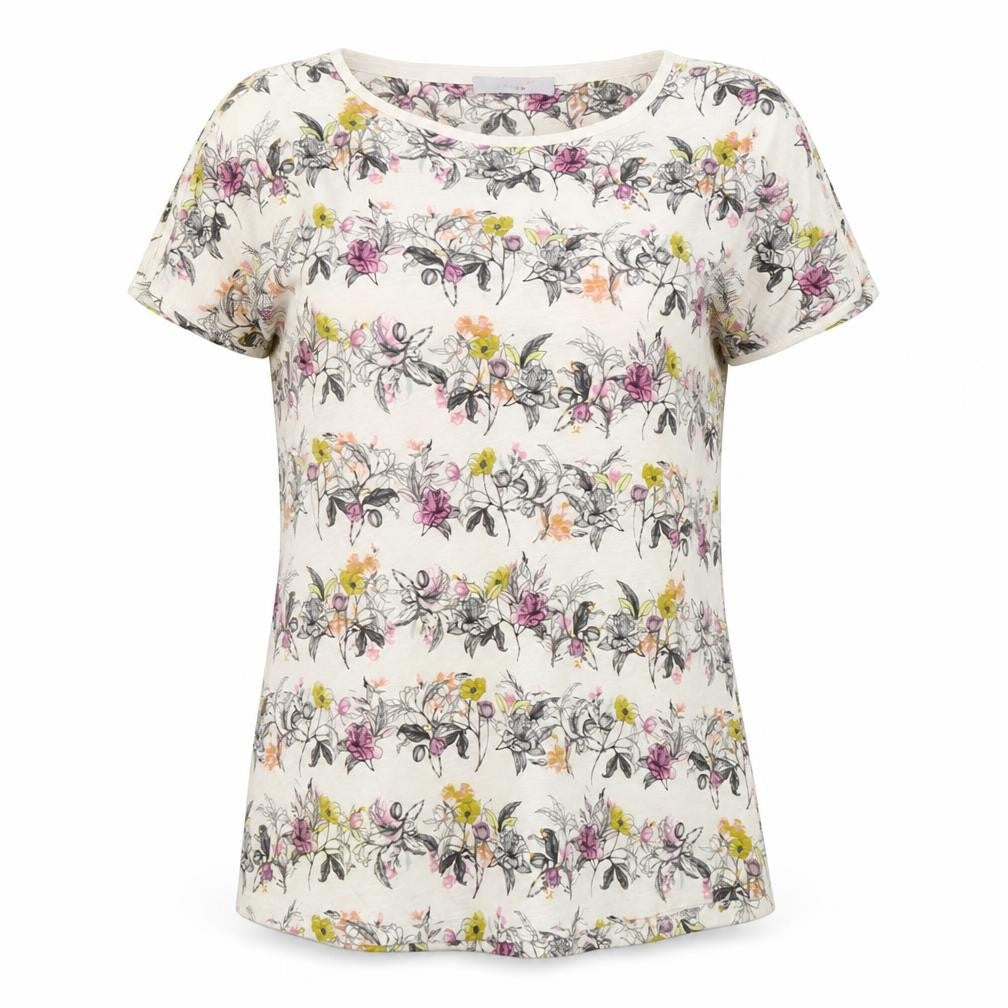Marks & Spencer Women's Floral T-Shirt, Multicoloured, Size 12