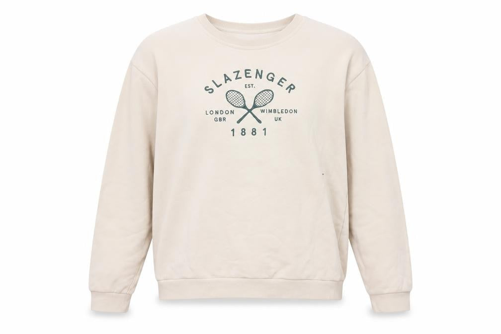 Slazenger Women’s Beige Sweatshirt Size 10 Pullover Casual