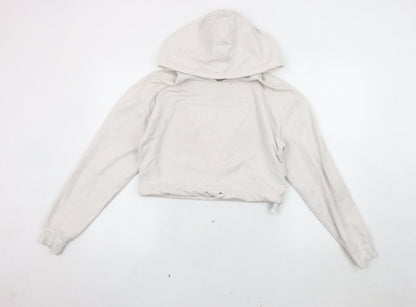 Additional front view of Guess Women's Ivory Logo Hoodie S