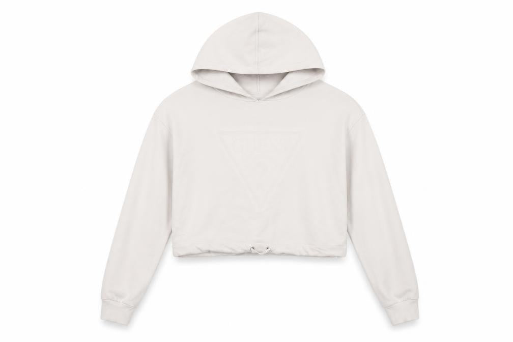 Guess Women's Ivory Logo Hoodie S