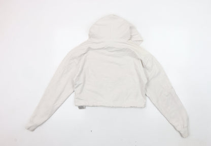 Back view of Guess Women's Ivory Logo Hoodie S