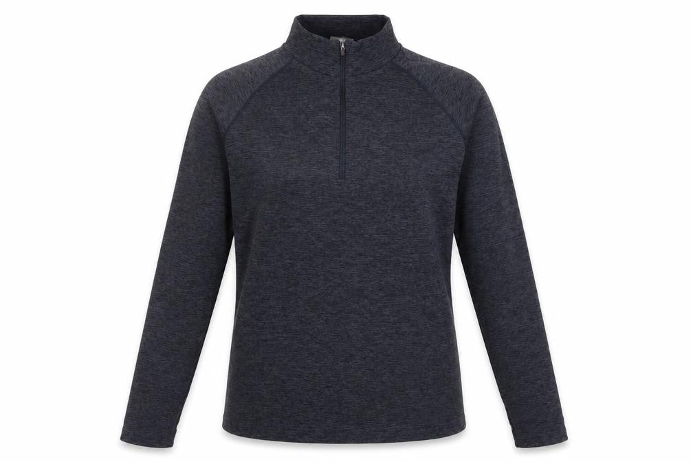 Women's Grey High Neck Zip Sweatshirt M