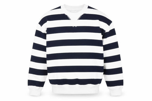 Marks & Spencer Men's XS Black Striped Sweatshirt