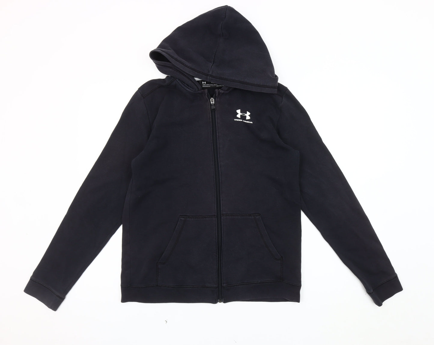 Under Armour Boys Black Hoodie XL Cotton-Poly Fleece