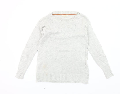 White Stuff Women's Grey Pullover Jumper Size 8