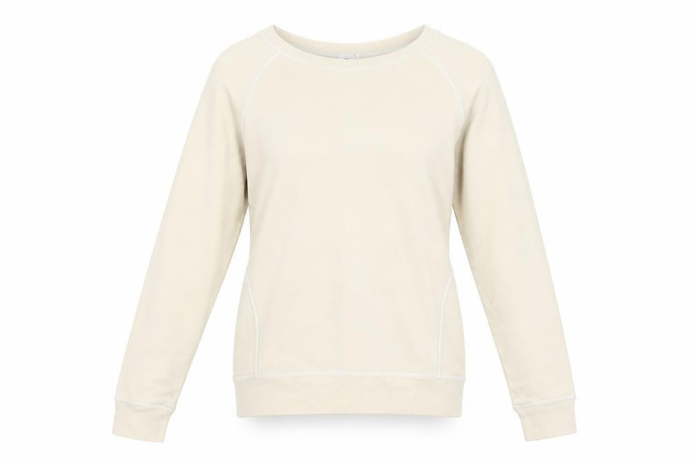 Beige Women's Pullover Sweatshirt, Size 12, Casual Comfort