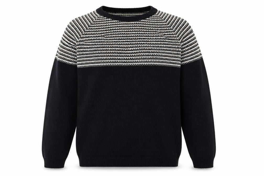 Topman Men's Blue Striped Pullover Jumper Size L