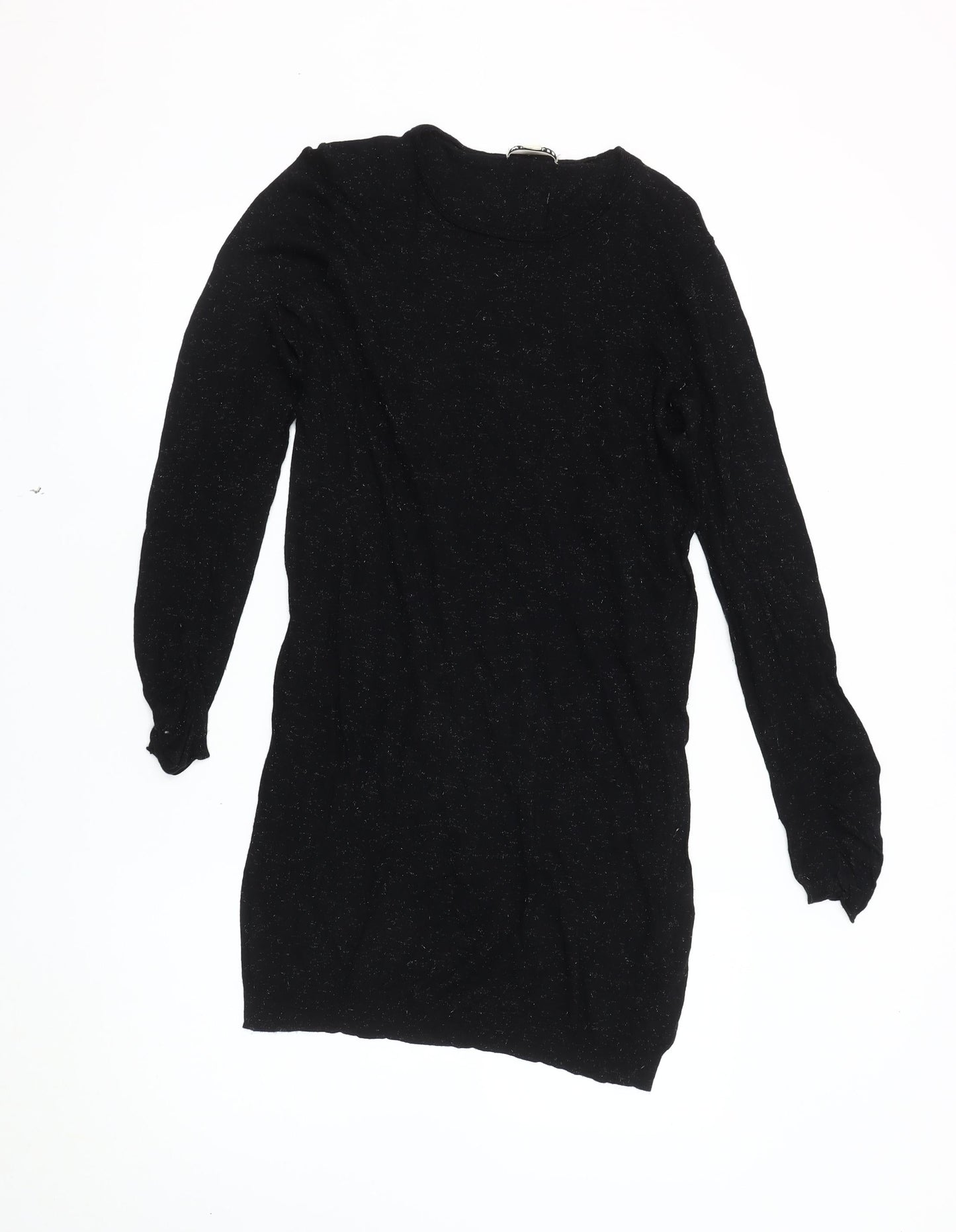 Whistles Black Knit Dress - UK 8, Long Sleeve, Women