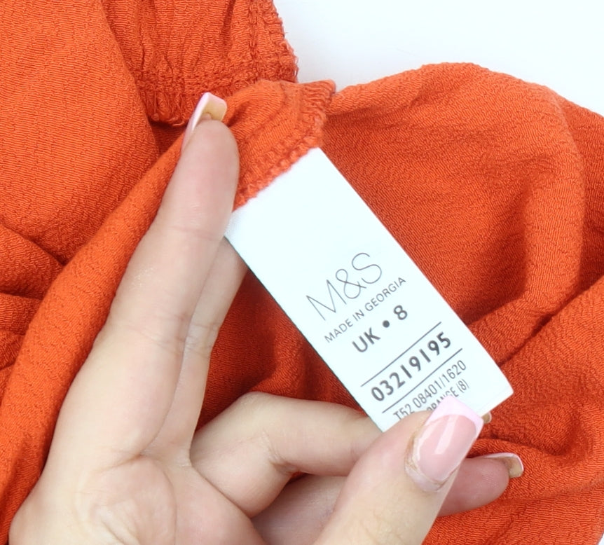 Marks and Spencer Women's Orange Dress, Size 8