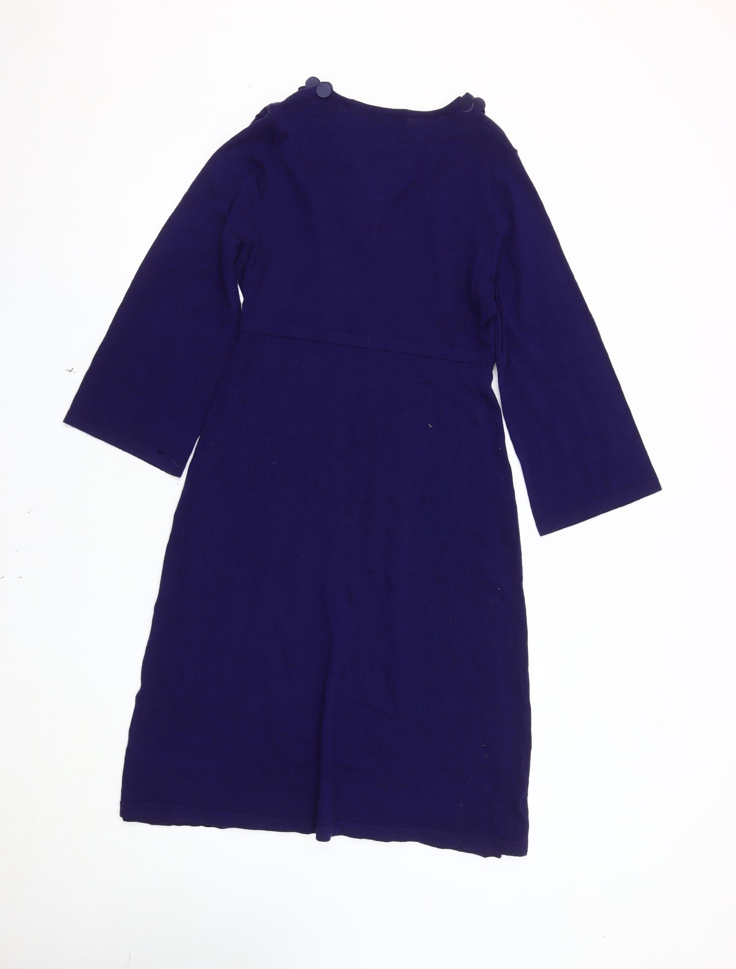 Boden Women's Blue V-Neck Sequin Dress Size 12