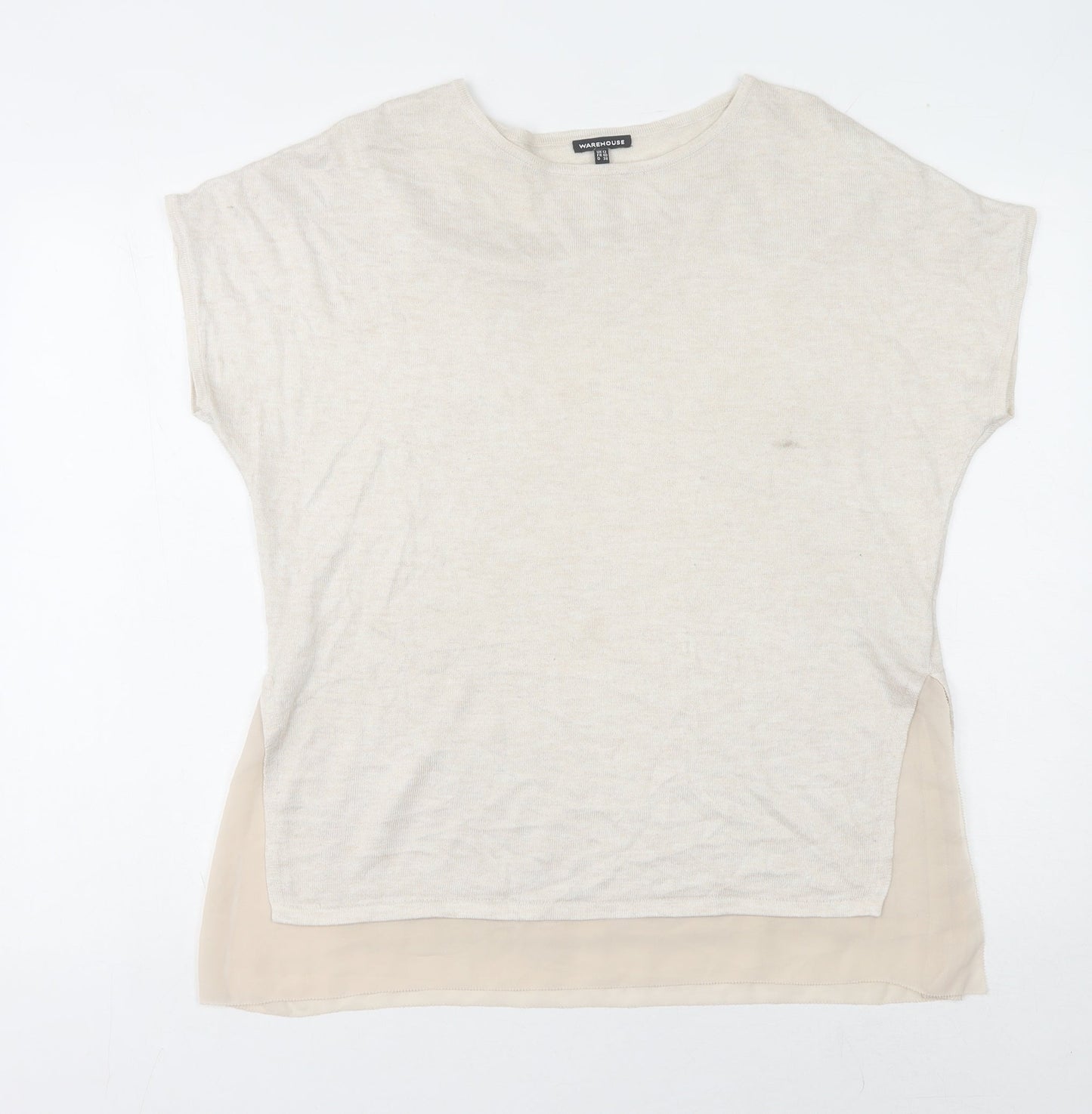Warehouse Women's Beige Sleeveless Jumper Size 12