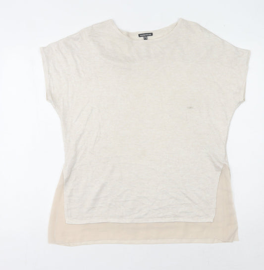 Warehouse Women's Beige Sleeveless Jumper Size 12