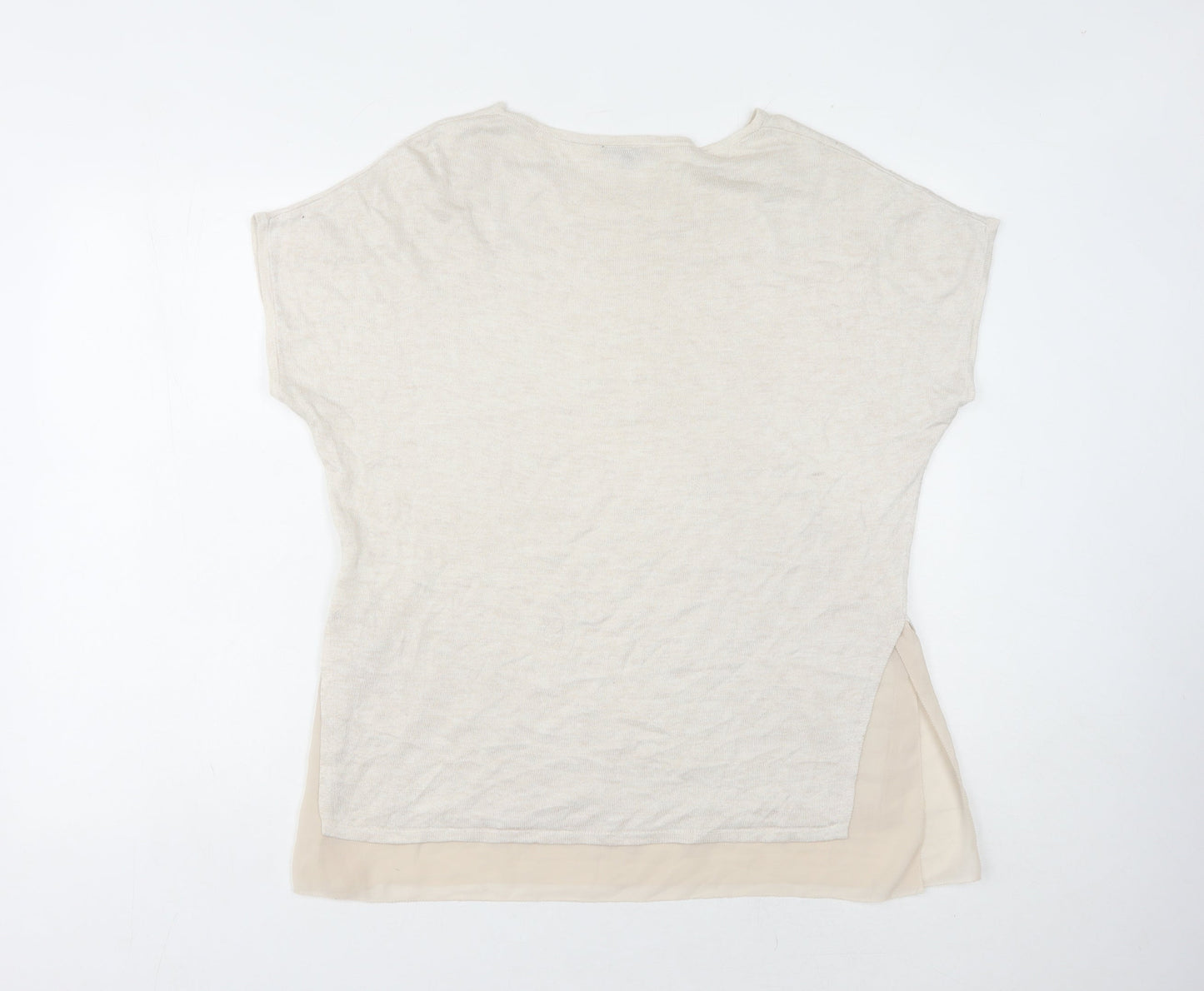 Warehouse Women's Beige Sleeveless Jumper Size 12