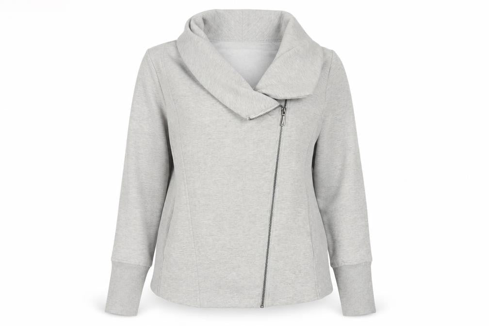 H by Halston Grey Women's Zip Sweatshirt Size 18