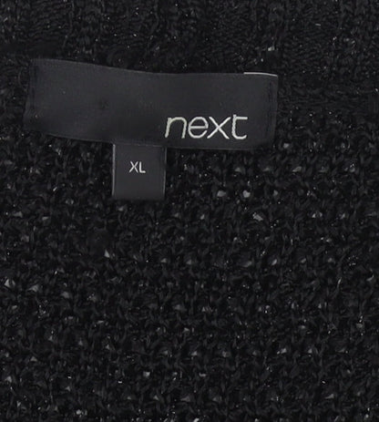 Next Women's Black Chunky-Knit Shrug XL