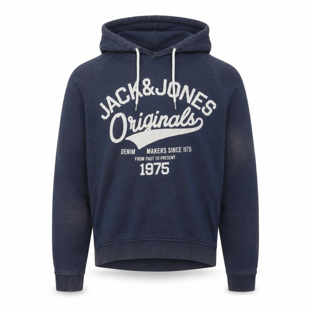 Jack & Jones Men's Blue Pullover Hoodie M Regular Fit