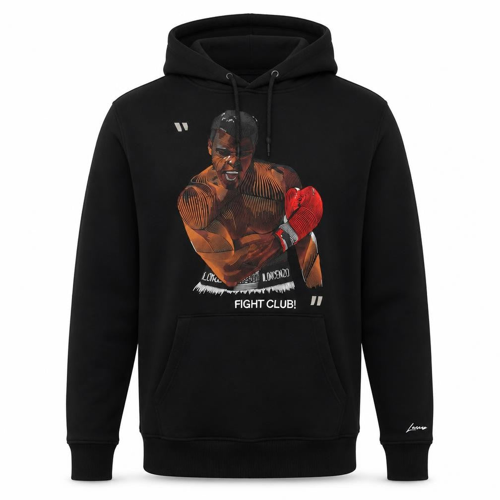 Lorenzo Veratti Unisex Black XS Hoodie, Graphic, Cotton Blend