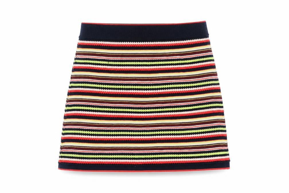 Zara Womens Multicoloured Striped Knit Skirt Size 8