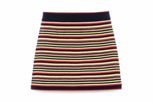 Zara Womens Multicoloured Striped Knit Skirt Size 8