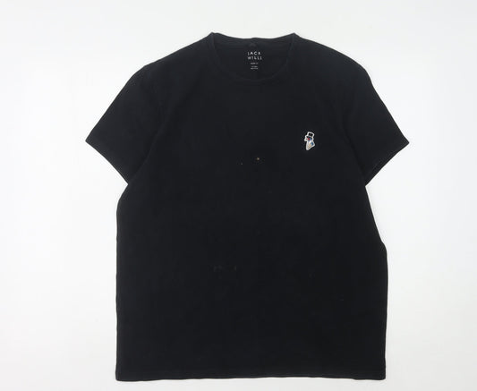 Jack Wills Men's Black Crew Neck T-Shirt M