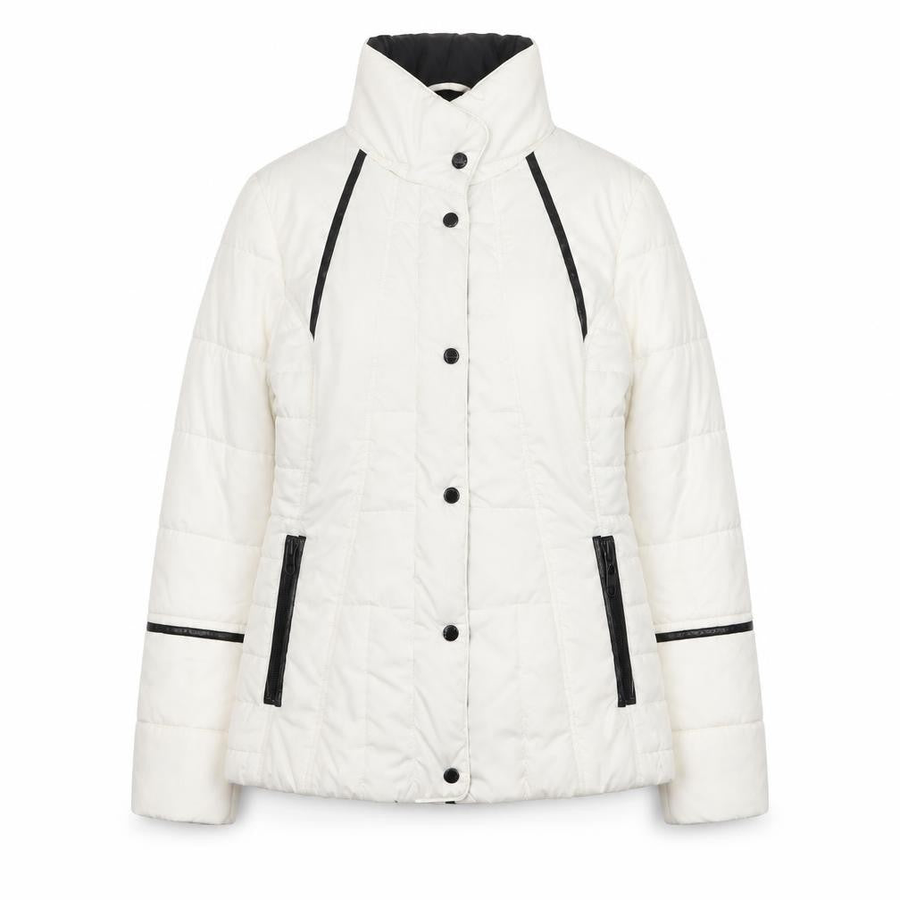 Lakeland Women's White Puffer Jacket, Regular Fit