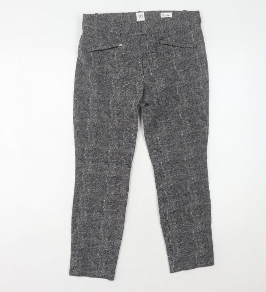 GAP Women's Grey Trousers Size 8 Regular Cotton Blend