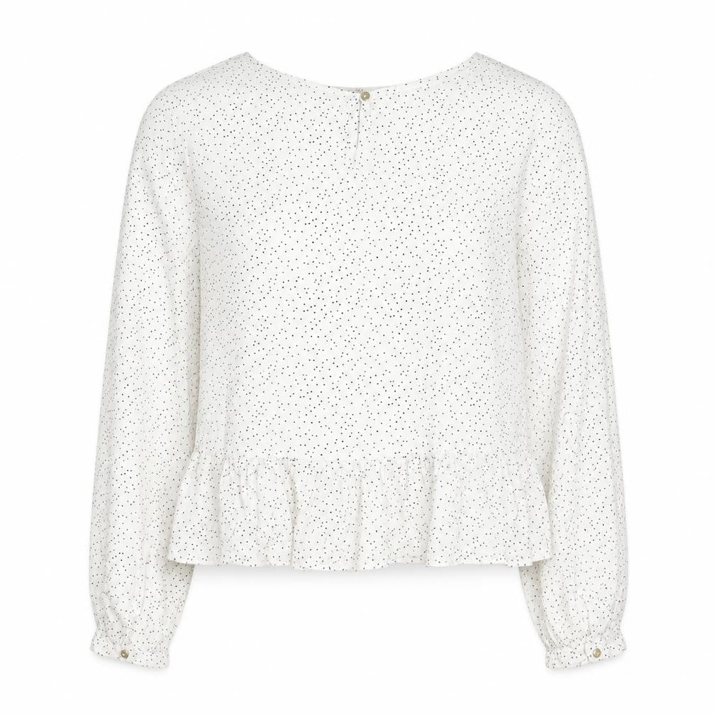 H&M Women's White Polka Dot Blouse Size 14