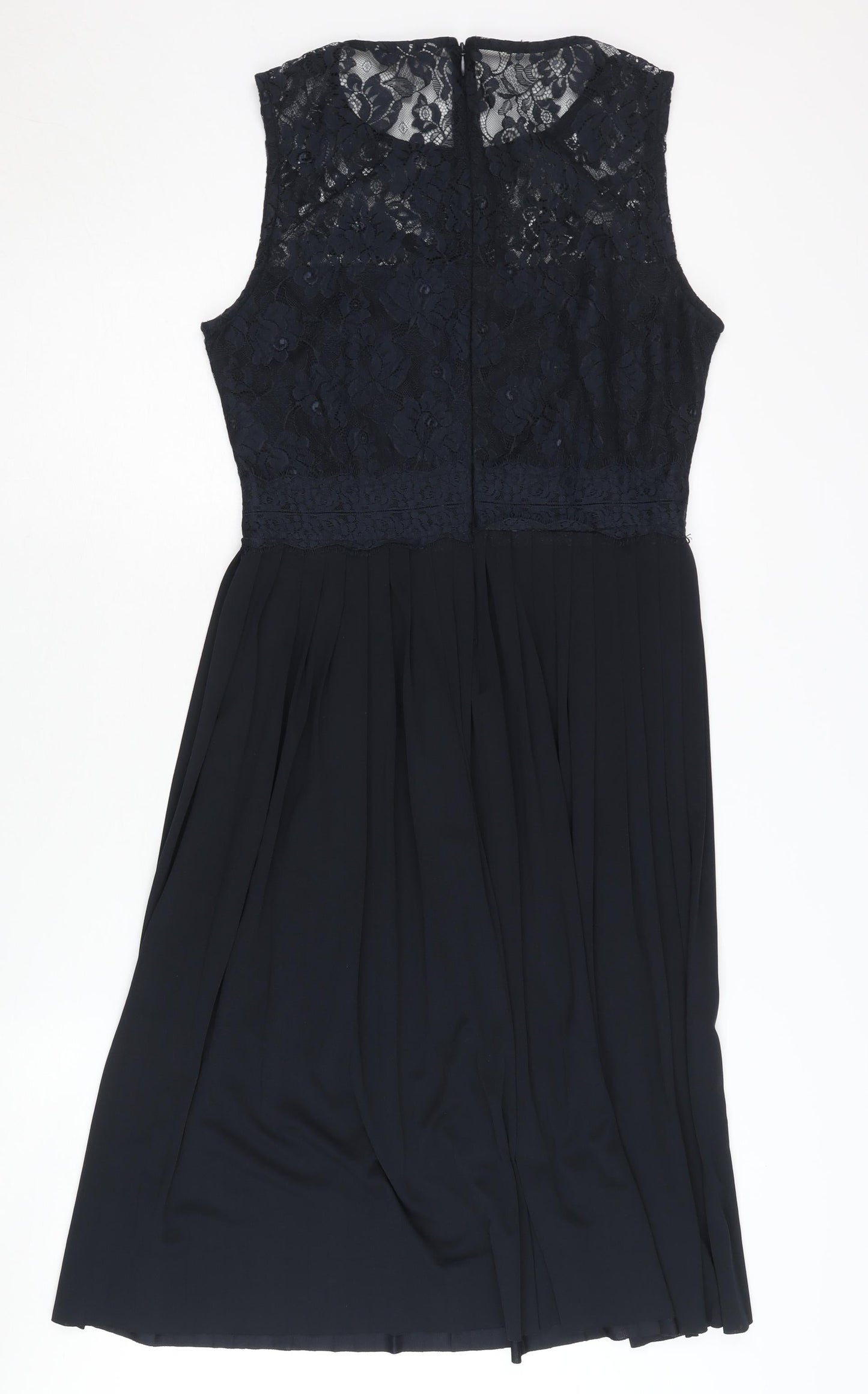 H&M Women's Black A-Line Lace Knee Length Dress