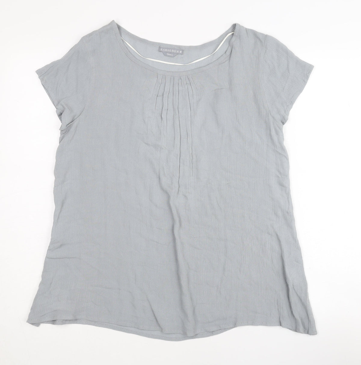RABALDER Women's Grey Blouse, Size S, Casual, Lightweight
