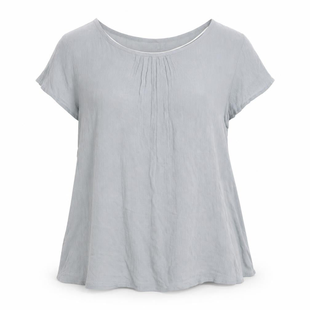 RABALDER Women's Grey Blouse, Size S, Casual, Lightweight