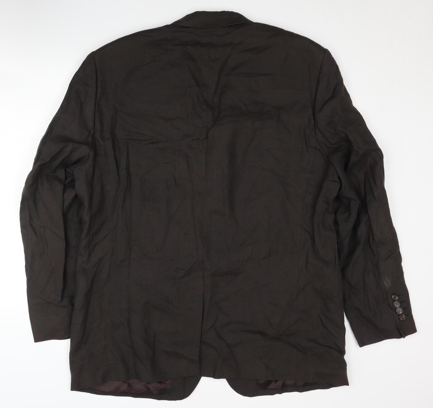Linea Men's Brown Linen Blazer 46 Regular