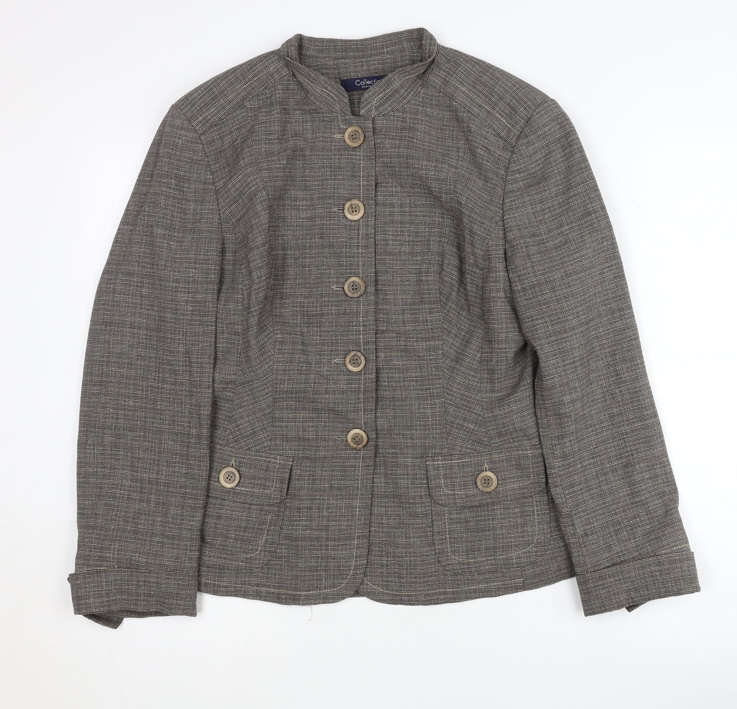 Debenhams Women’s Grey Jacket Size 12 Button