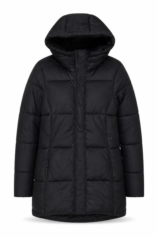 H&M Women's Black XS Puffer Jacket Coat Winter Hooded