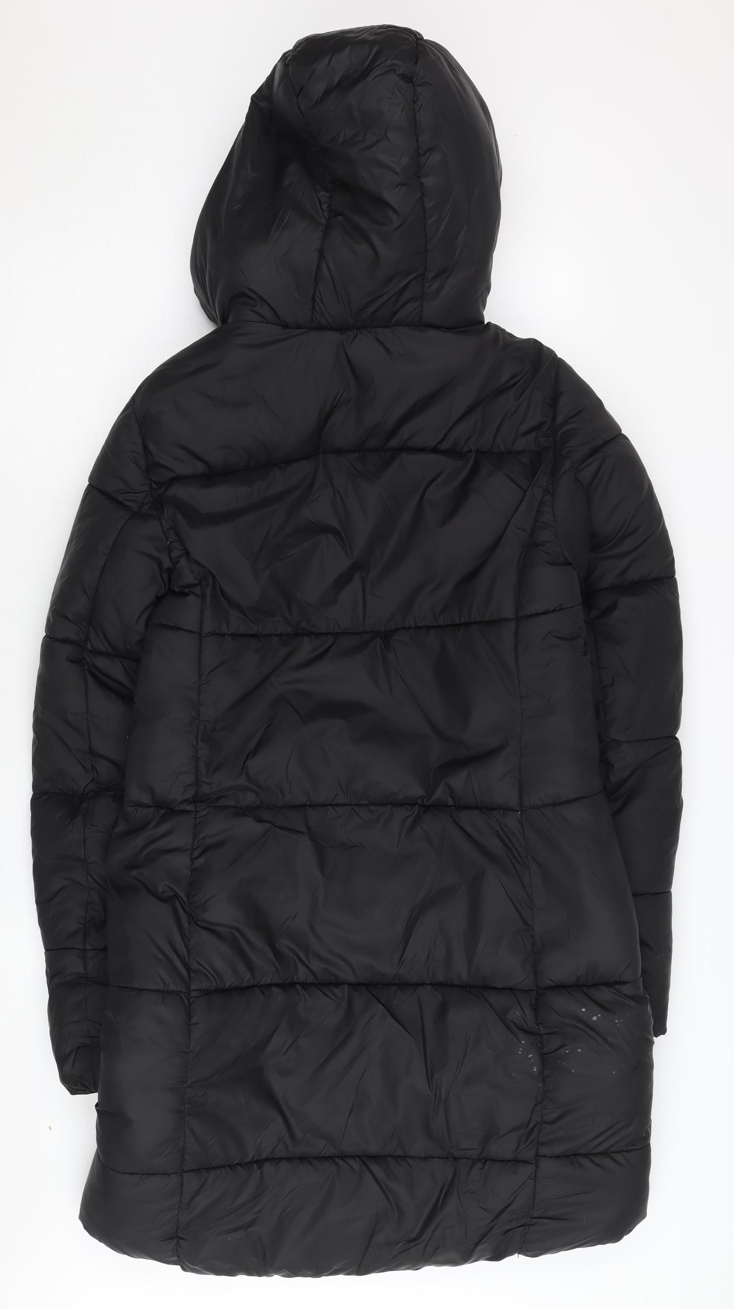 H&M Women's Black XS Puffer Jacket Coat Winter Hooded