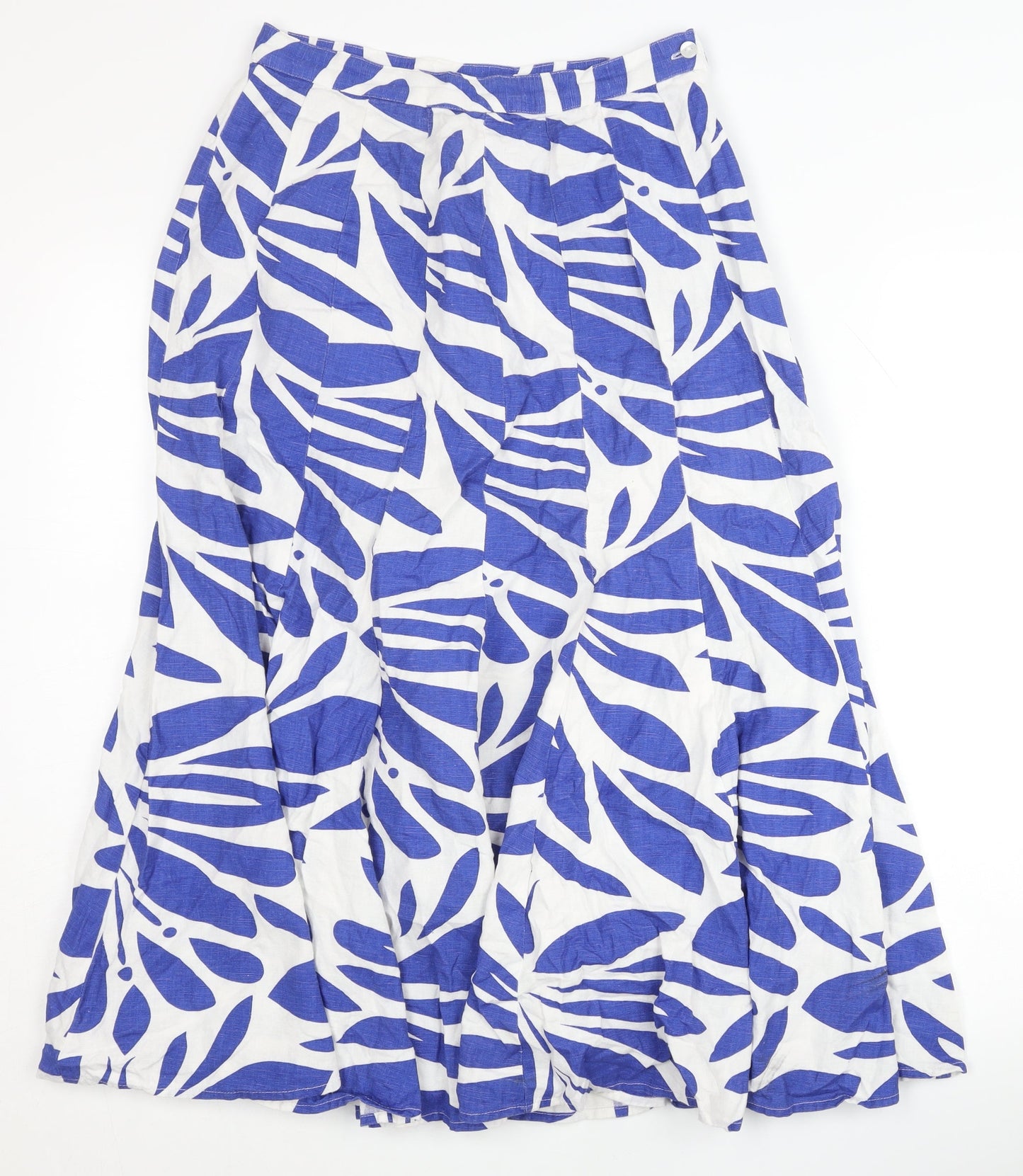 Roman Women's Blue A-Line Midi Skirt, Size 10