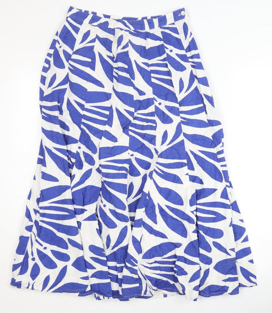 Roman Women's Blue A-Line Midi Skirt, Size 10