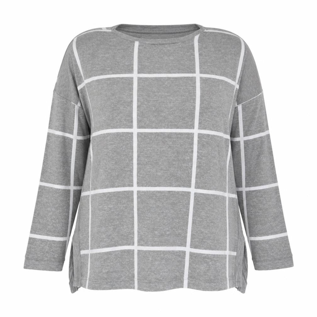 Marks & Spencer Women's Grey Check Pullover Jumper UK 20