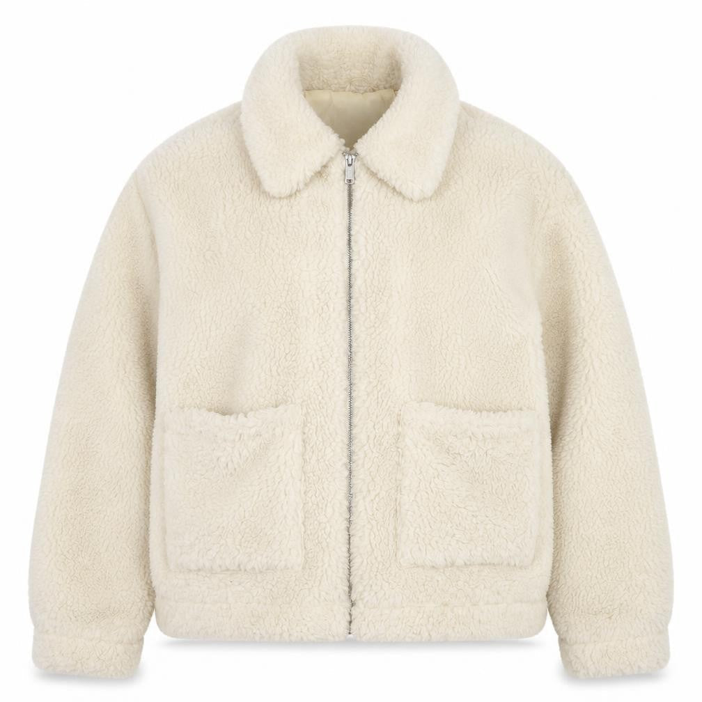 New Look Women's Ivory Bomber Jacket, Size S