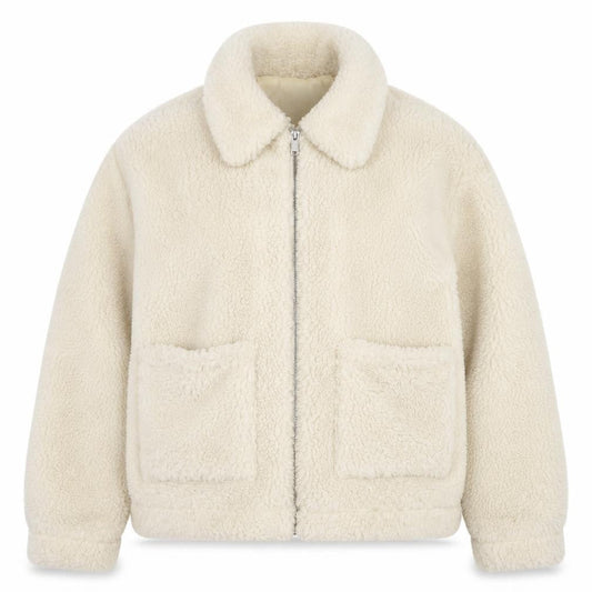 New Look Women's Ivory Bomber Jacket, Size S