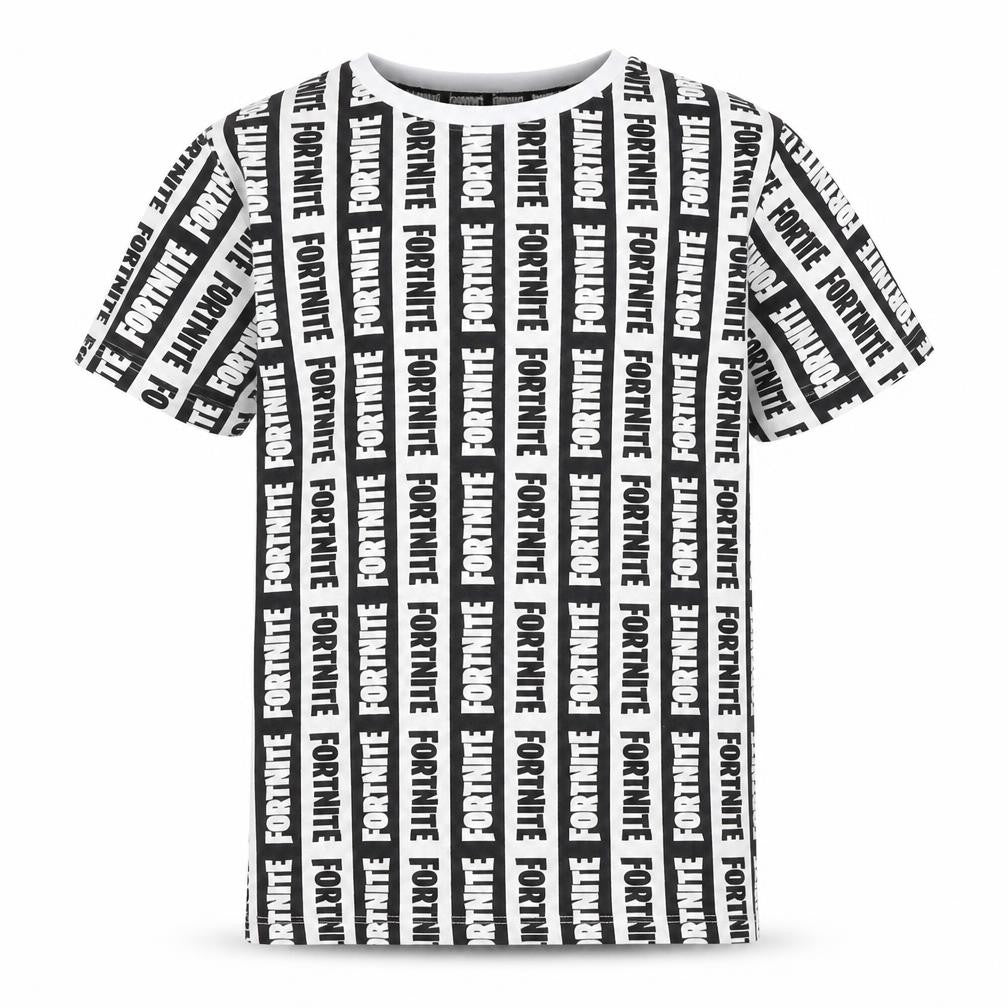 Fortnite Boys' Black & White Graphic T-Shirt Size S Pullover