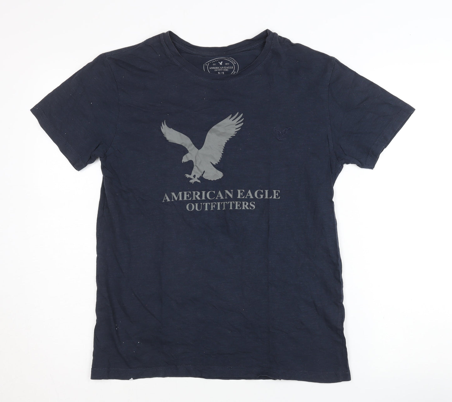 American Eagle Outfitters Men's Blue Graphic T-Shirt S