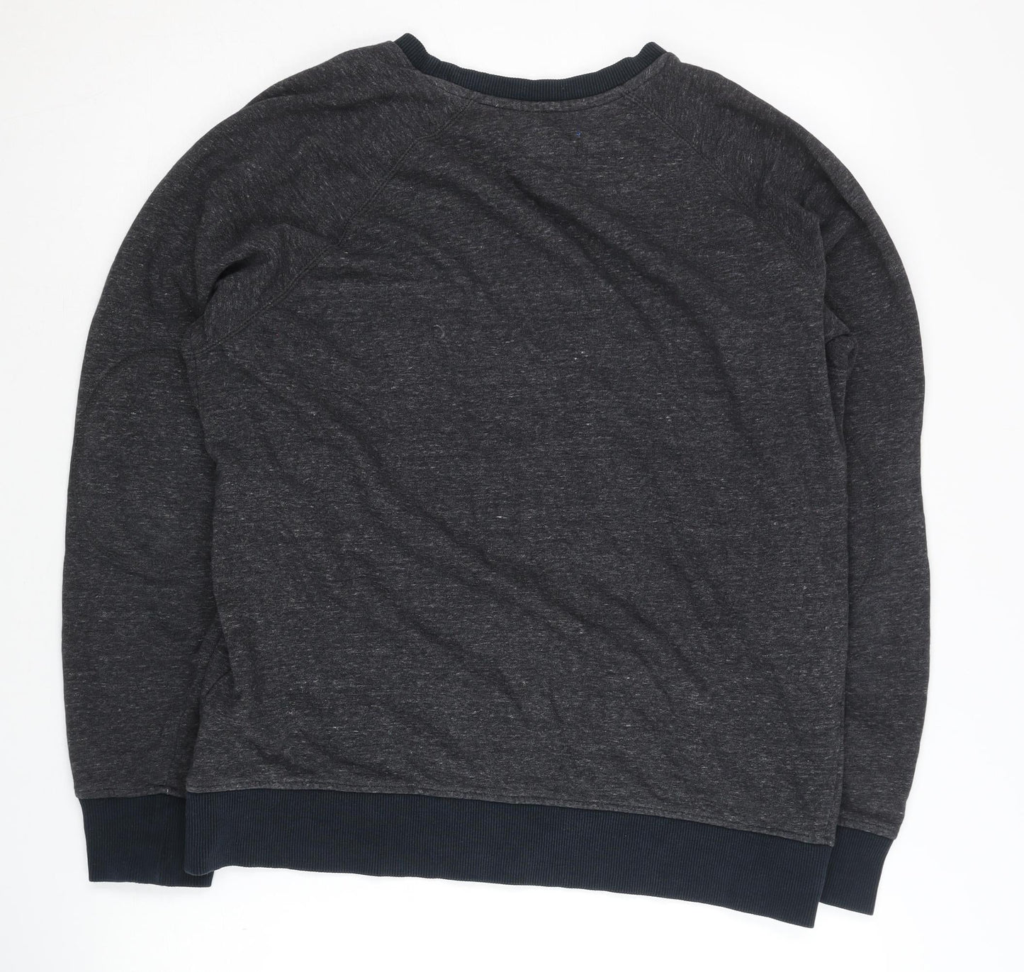Adidas Men's Grey Crew Neck Logo Sweatshirt M