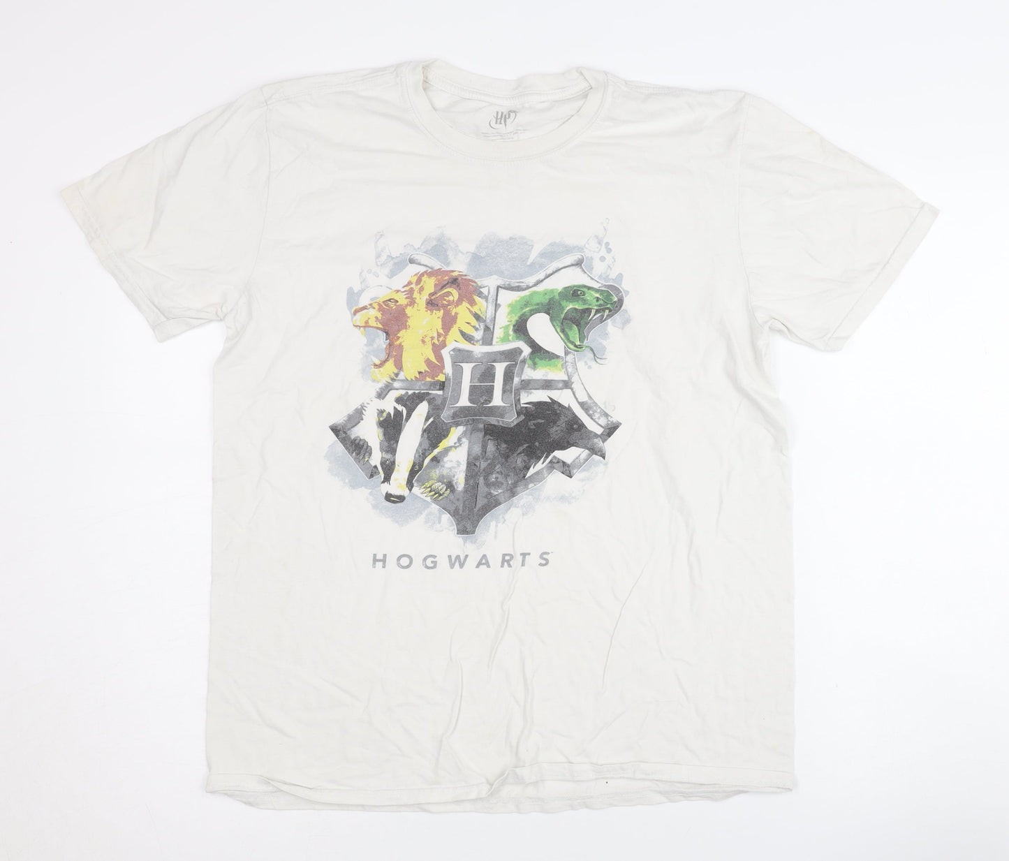Harry Potter Men's White Large Hogwarts T-Shirt