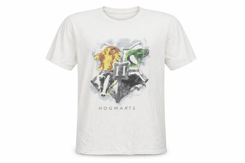 Harry Potter Men's White Large Hogwarts T-Shirt