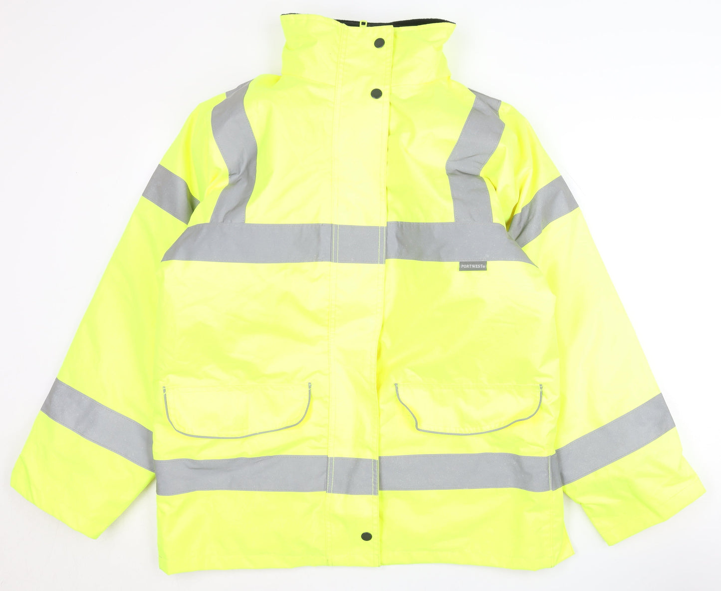 Portwest Men's Yellow Medium Safety Rain Coat Jacket